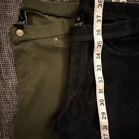 Hue Leggings in Black, Navy, Blue Dots, Olive Green and Black Corduroy, Size M. - Picture 13 of 16